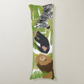 Coussins Longs Cute Jungle Animaux Safari Garçon | Fille (Devant (Vertical))