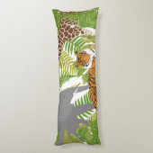 Coussins Longs Cute Jungle Animaux Safari Garçon | Fille (Dos (Vertical))