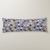 Coussins Longs Cute Kitty Chat Motif bleu (Dos)