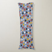 Coussins Longs Cute Kitty Chat Motif bleu (Devant (Vertical))