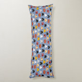 Coussins Longs Cute Kitty Chat Motif bleu (Dos (Vertical))