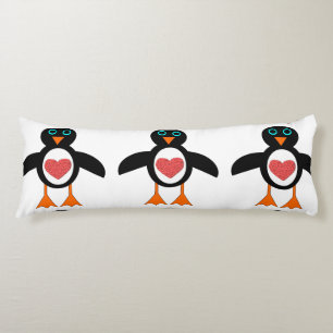 Coussins Longs Cute Love Coeur Pingouin Corps Oreiller
