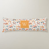 Coussins Longs Cute Orange Blue Spring Rainbow Clouds Motif (Devant)