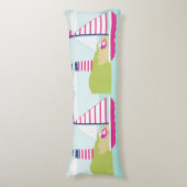 Coussins Longs Cute Pink Sail Boat and Lighthouse (Devant (Vertical))