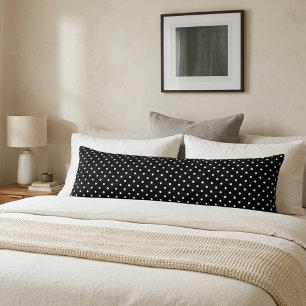 Coussins Longs Cute polka point noir et blanc élégant