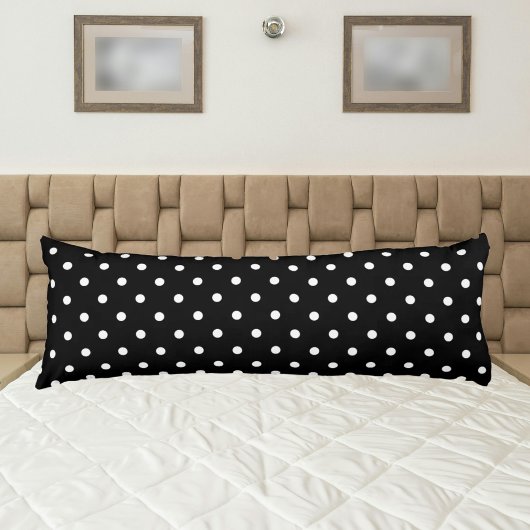 Coussins Longs Cute polka point noir et blanc élégant