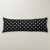 Coussins Longs Cute polka point noir et blanc élégant (Devant)