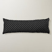 Coussins Longs Cute polka point noir et blanc élégant (Devant)