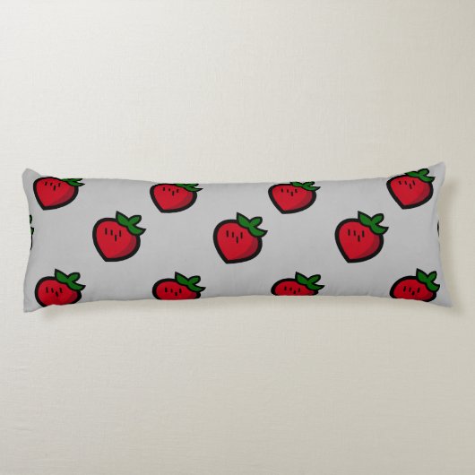 Coussins Longs Cute Red Cartoon (Dos)