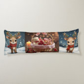 Coussins Longs Cute reindeer christmas bedding for kids winter  (Dos)