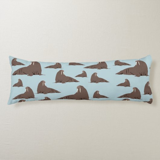Coussins Longs Cute Walrus Motif (Devant)