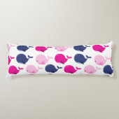 Coussins Longs Cute Whales, Pattern of Whales, Sea Animals (Devant)