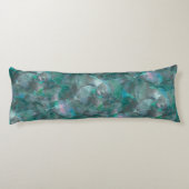 Coussins Longs Cyan verdâtre tacheté sur plâtre mural inachevé (Dos)