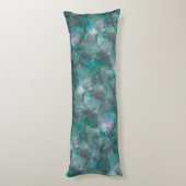 Coussins Longs Cyan verdâtre tacheté sur plâtre mural inachevé (Dos (Vertical))