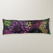 Coussins Longs Cyberpunk Dark Floral Throw Pillow - Edgy Punk Roc (Dos)