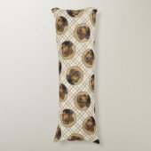 Coussins Longs Dachshund Peinture Fil cheveux noir & Tan Dog Art (Devant (Vertical))