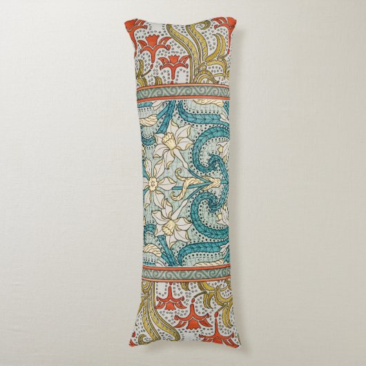 Coussins Longs Daffodique chintz papier peint à fleurs Art nouvea (Devant (Vertical))