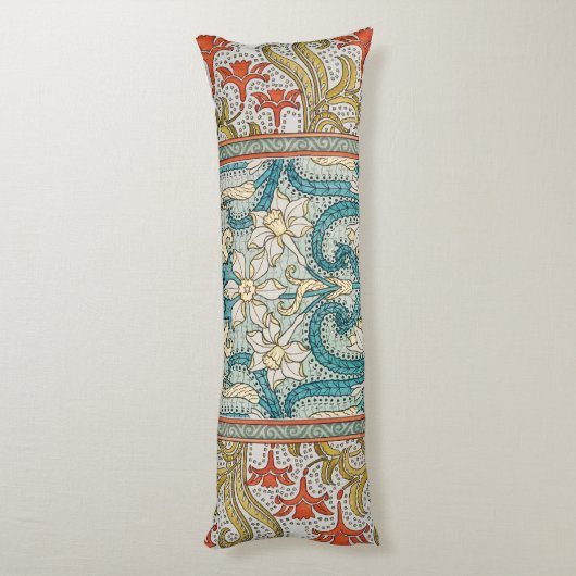 Coussins Longs Daffodique chintz papier peint à fleurs Art nouvea (Dos (Vertical))