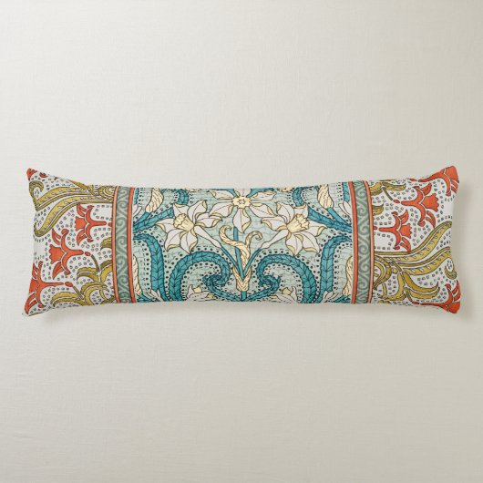 Coussins Longs Daffodique chintz papier peint à fleurs Art nouvea (Devant)