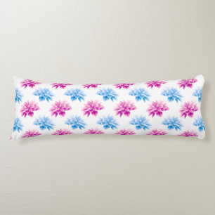 Coussins Longs Dahlia rose, Dahlia bleu, Motif floral, Fleurs