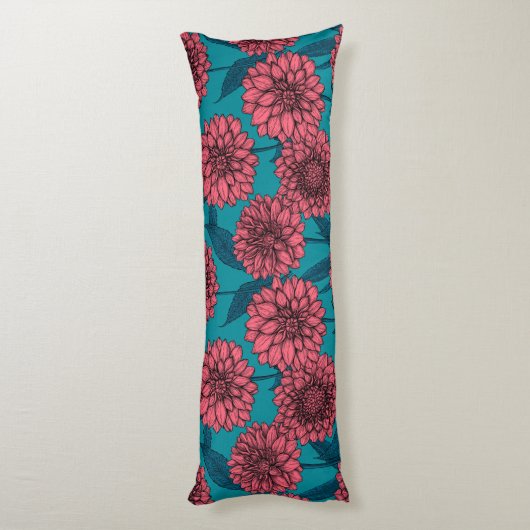 Coussins Longs Dahlias (Dos (Vertical))