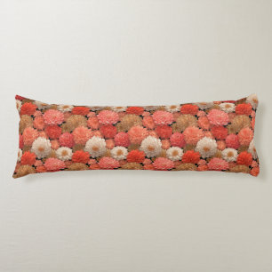 Coussins Longs Dahlies Texture Décor Rustique Élégant Vers le Bas