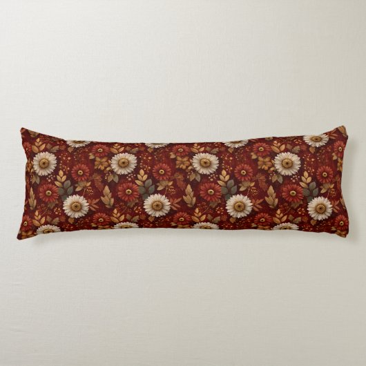 Coussins Longs Daisy Texture Décor Intérieur Botanique Coin (Devant)