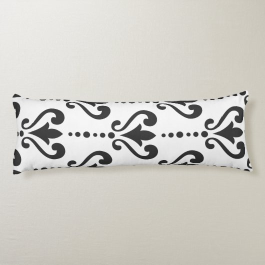 Coussins Longs Damas noir et blanc de luxe (Dos)