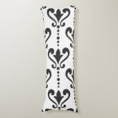 Coussins Longs Damas noir et blanc de luxe (Devant (Vertical))