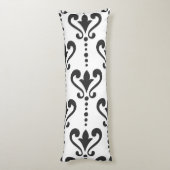 Coussins Longs Damas noir et blanc de luxe (Dos (Vertical))