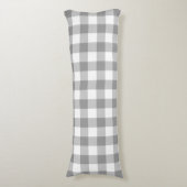 Coussins Longs Damier Vichy Buffle Gris Rustique Maison de Campag (Devant (Vertical))