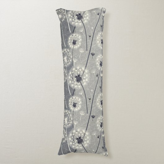 Coussins Longs Dandelion monochrome moderne (Devant (Vertical))