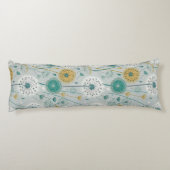 Coussins Longs Dandelion Whimsical - Jaune, Blanc & Turquoise (Dos)