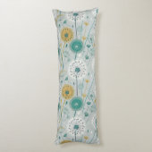 Coussins Longs Dandelion Whimsical - Jaune, Blanc & Turquoise (Dos (Vertical))