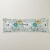 Coussins Longs Dandelion Whimsical - Jaune, Blanc & Turquoise (Devant)