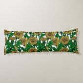 Coussins Longs Dandelions sur blanc (Dos)