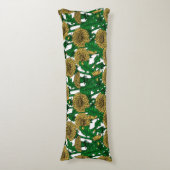 Coussins Longs Dandelions sur blanc (Devant (Vertical))