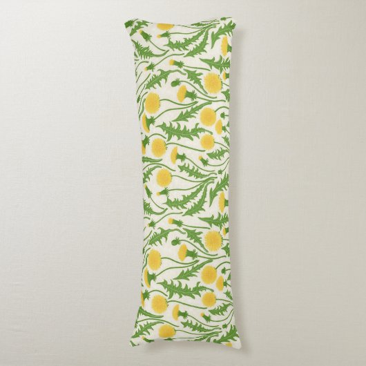 Coussins Longs Dandelions, vert, jaune et blanc (Devant (Vertical))