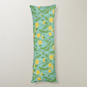 Coussins Longs Dandelions, vert, jaune et bleu (Dos (Vertical))