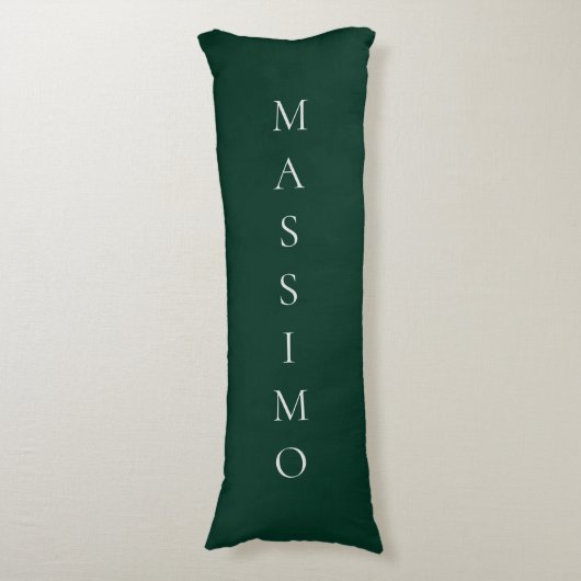 Coussins Longs Dark Green Plain Elegant Casual Own Name (Devant (Vertical))
