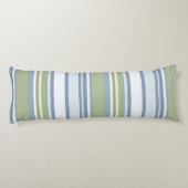 Coussins Longs Dark Pastel Blue and Spring Rain Stripes (Dos)