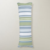 Coussins Longs Dark Pastel Blue and Spring Rain Stripes (Devant (Vertical))