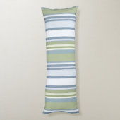 Coussins Longs Dark Pastel Blue and Spring Rain Stripes (Dos (Vertical))