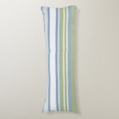 Coussins Longs Dark Pastel Blue and Spring Rain Stripes (Devant (Vertical))