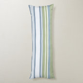Coussins Longs Dark Pastel Blue and Spring Rain Stripes (Dos (Vertical))
