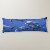 Coussins Longs Dauphin bleu (Dos)