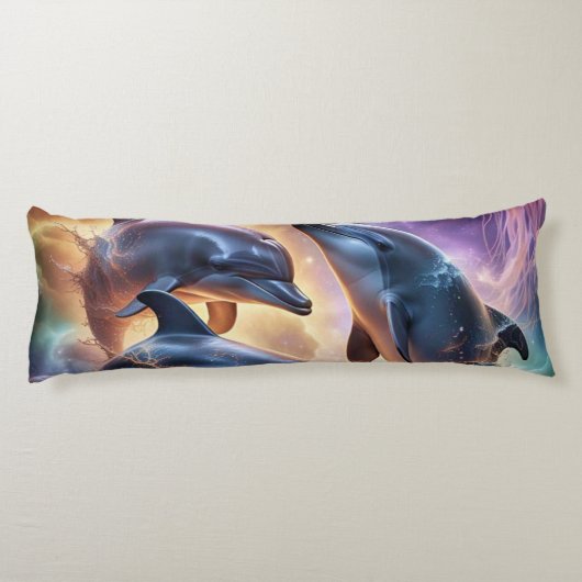 Coussins Longs Dauphins et méduses cosmiques dans l'espace (Dos)