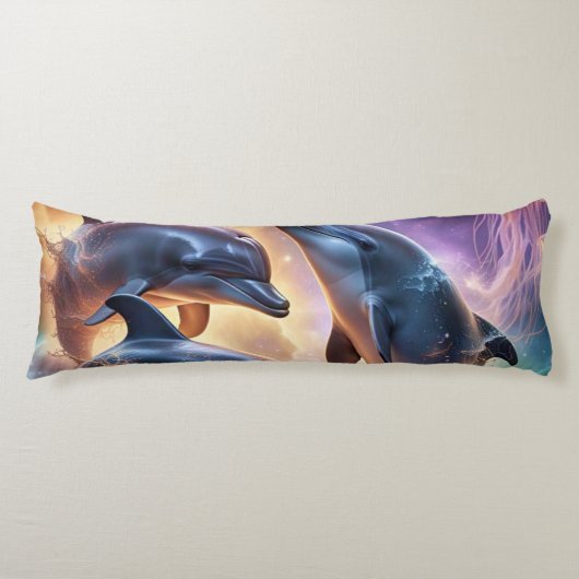 Coussins Longs Dauphins et méduses cosmiques dans l'espace (Devant)