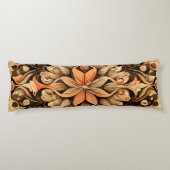 Coussins Longs Décor Brown orange beige Arrière - plan esthétique (Dos)