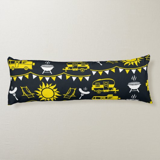 Coussins Longs Décor camping Caravan (Dos)